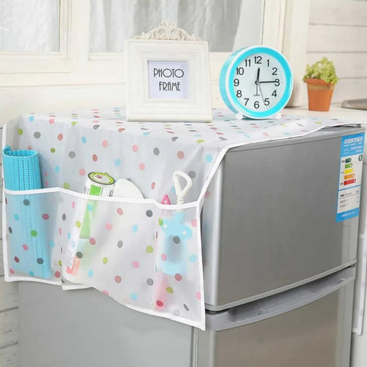 Dust Proof Fridge Cover with 6 Pockets