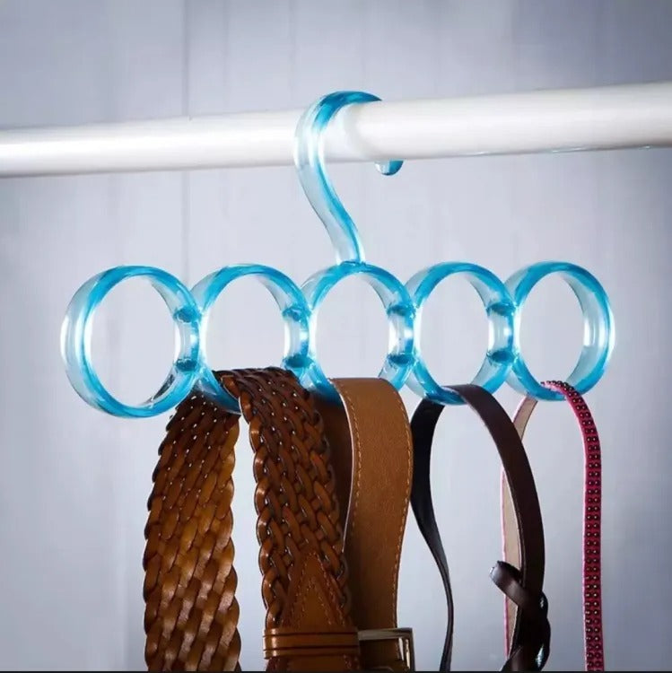 5-in-1 Organizer: Multi-Ring Hanging Accessory Holder